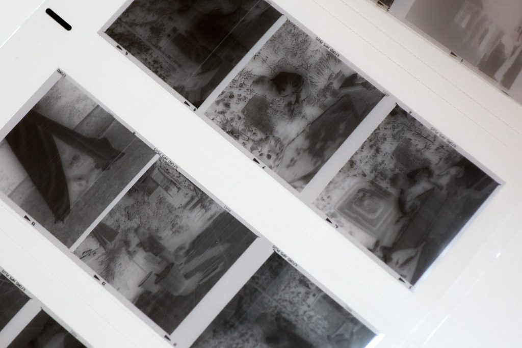 A picture of some black and white 120 film negatives