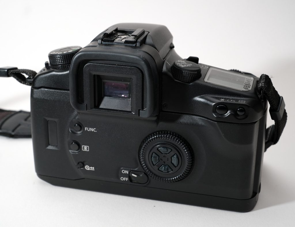 An image of the back of a Canon EOS 30 film SLR